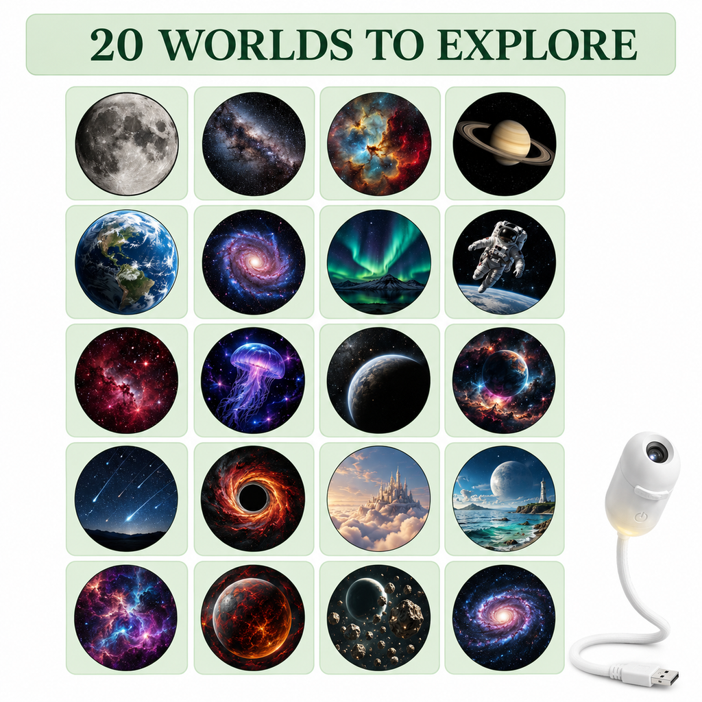 20-in-1 Flexible USB Galaxy Projector & Night Light