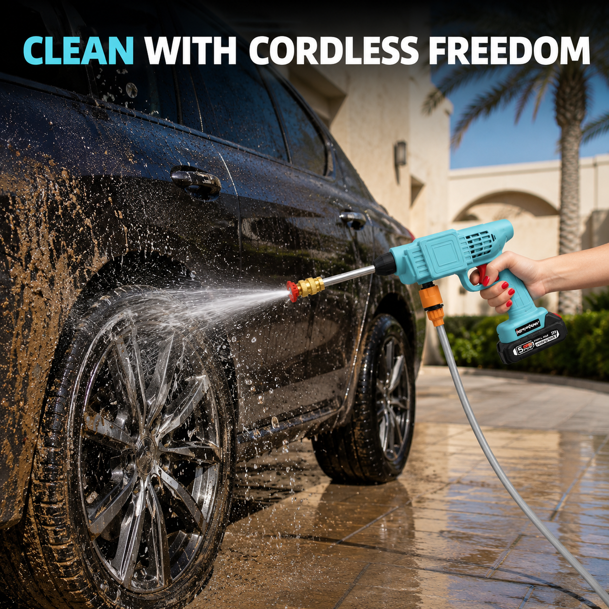 21V Cordless Portable Pressure Washer Kit