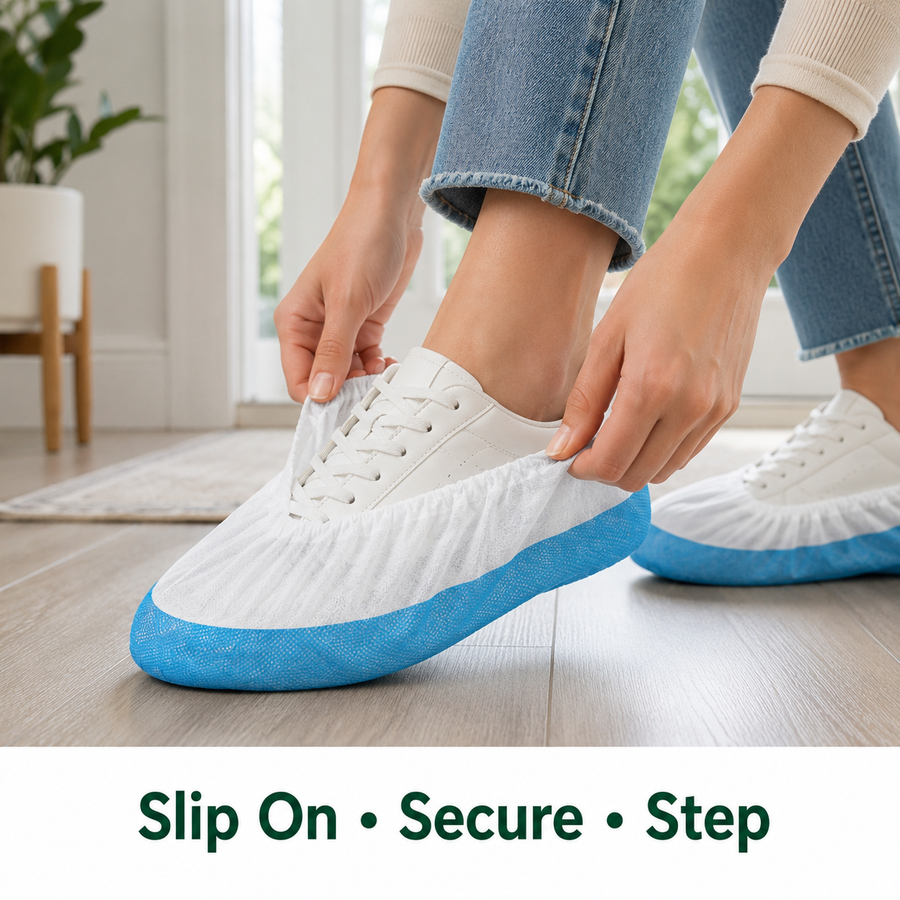 Reusable Non-Slip Protective Shoe Covers with Elastic Fit