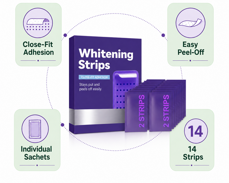 14-Piece Close-Fit Teeth Whitening Strips