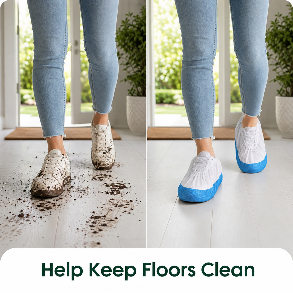 Reusable Non-Slip Protective Shoe Covers with Elastic Fit