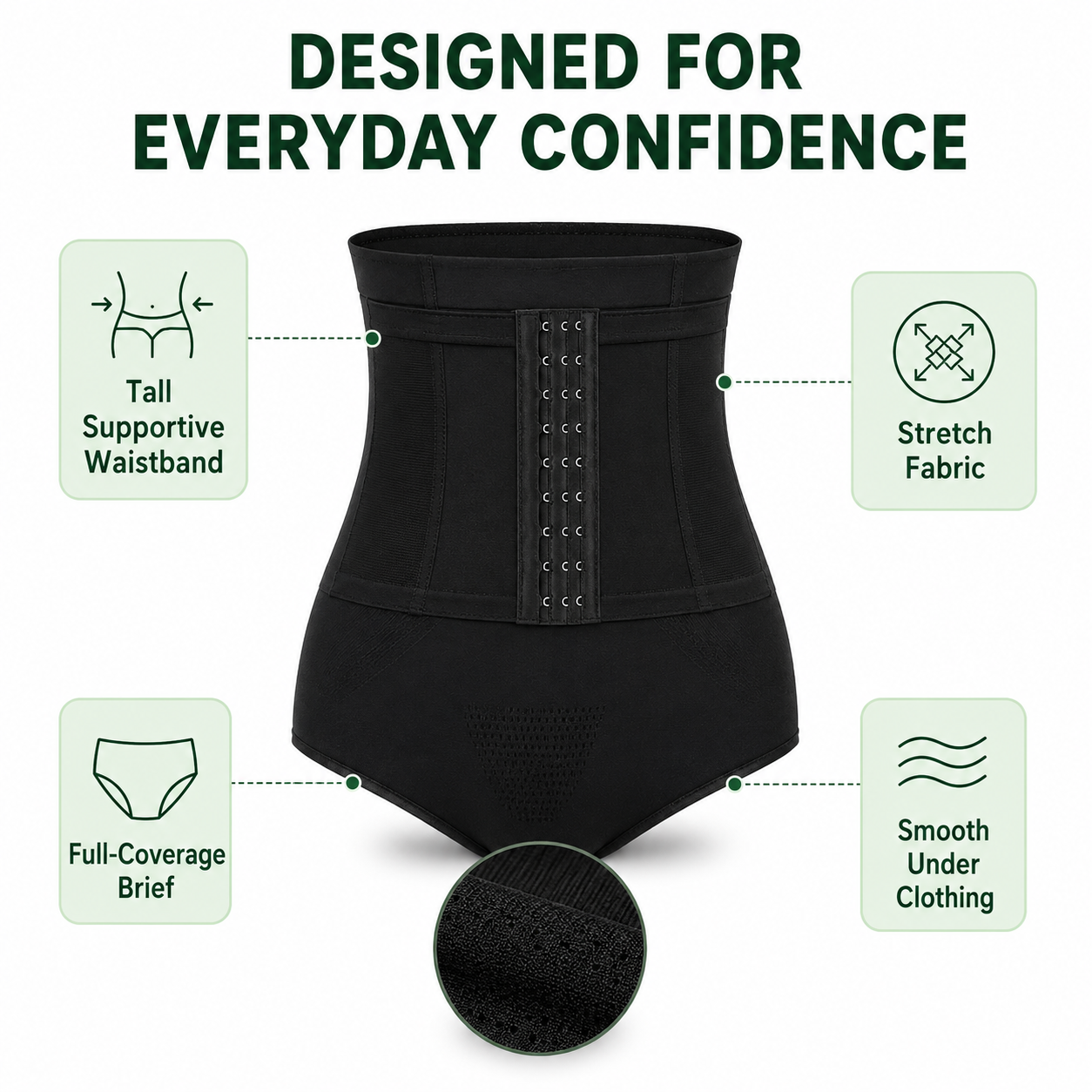 3-Level Adjustable High-Waist Shape-wear  Shorts