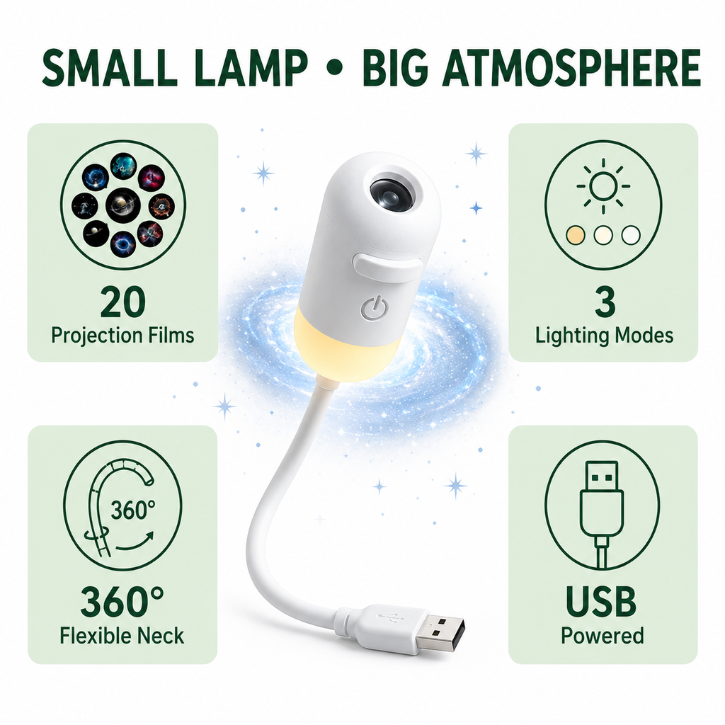 20-in-1 Flexible USB Galaxy Projector & Night Light