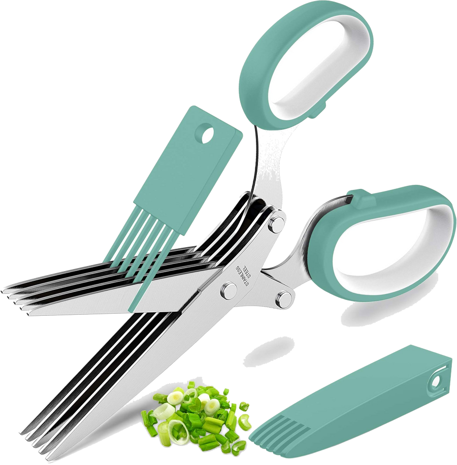 5-Blade Herb Scissor - transparent background