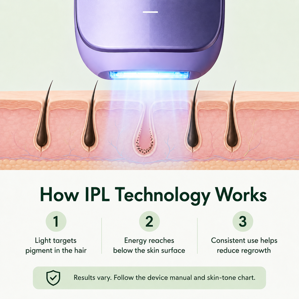 IPL Hair Reduction Device – 3 Modes