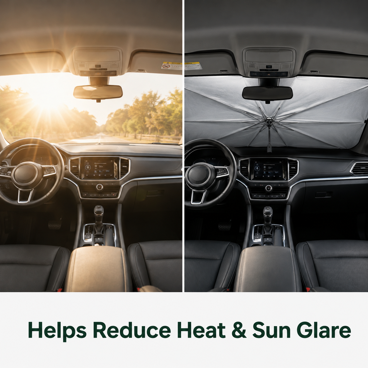 Foldable Car Windshield Sunshade Umbrella – Heat & Glare Shield