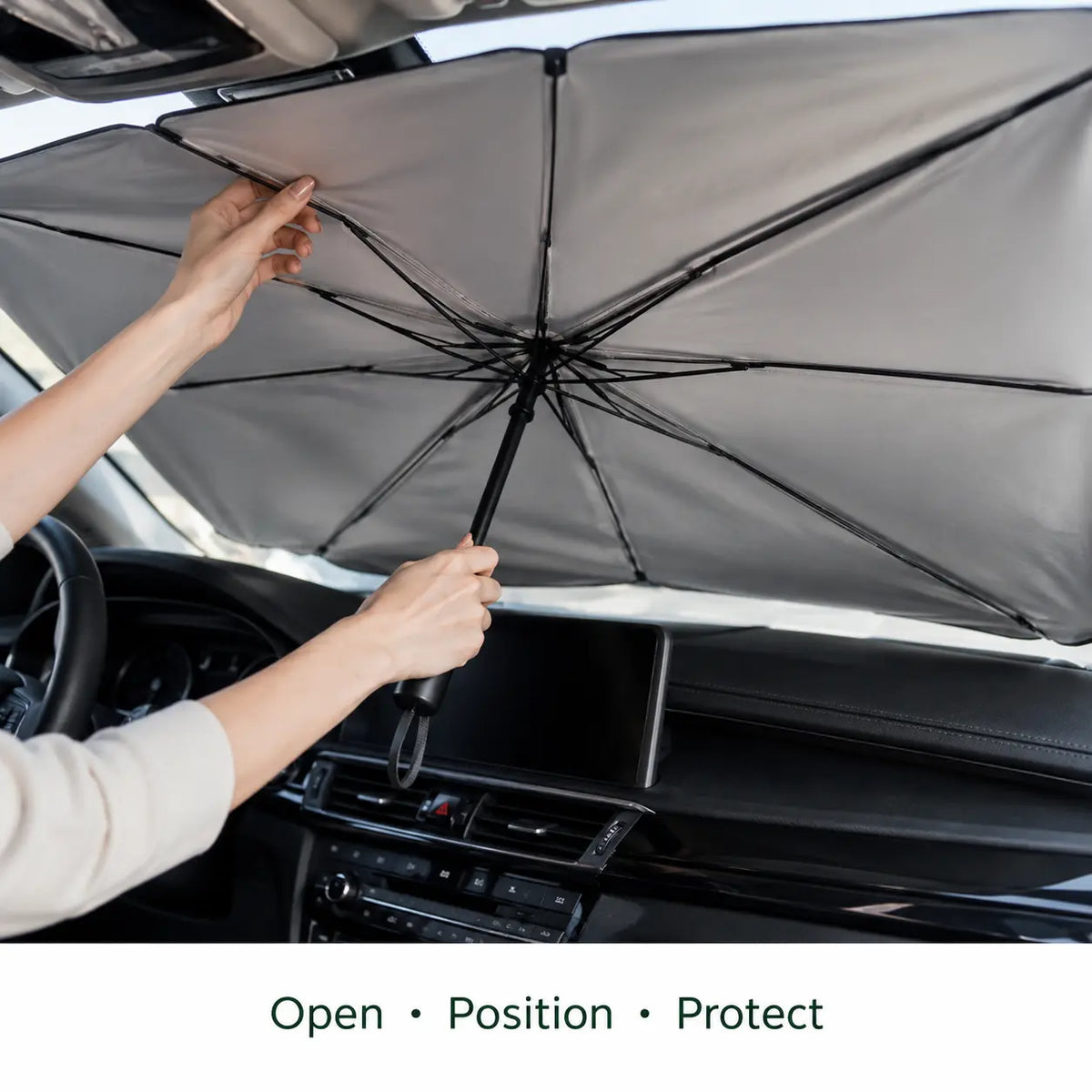 Foldable Car Windshield Sunshade Umbrella – Heat & Glare Shield ShifBy