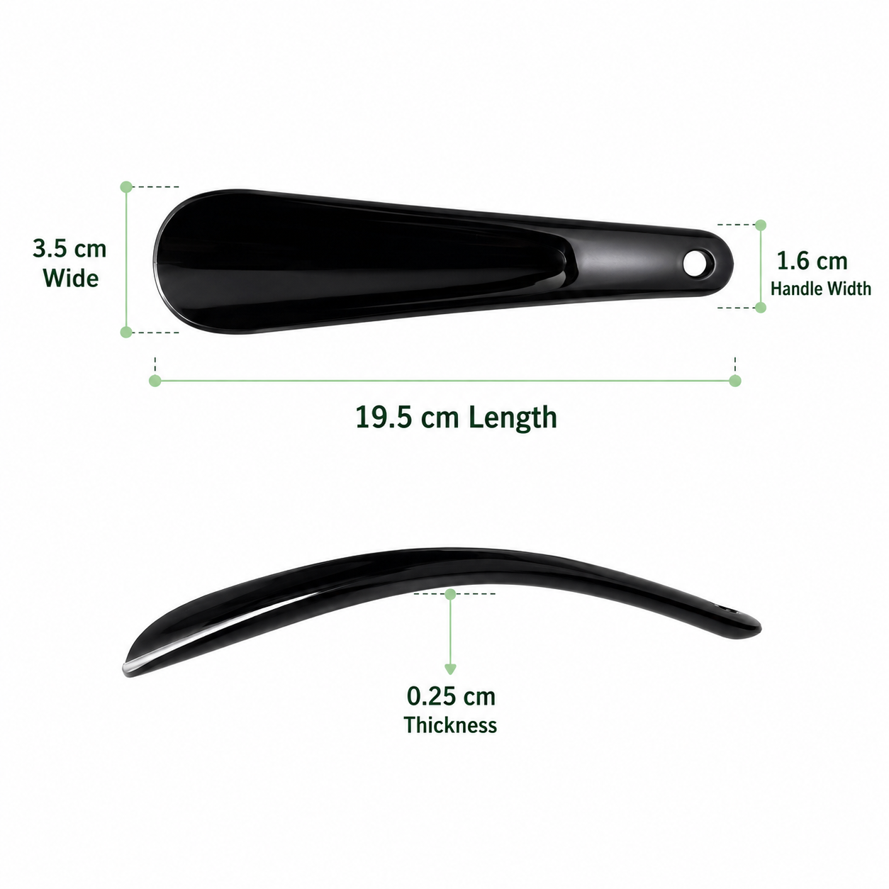 Compact Easy-Slip Shoehorn