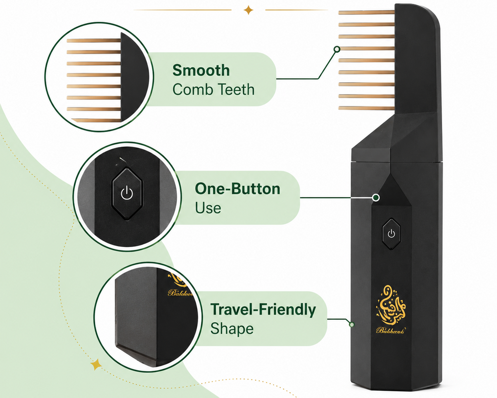 Electric Hair Bakhoor Comb – Portable Fragrance Diffuser