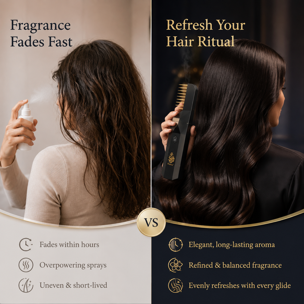 Electric Hair Bakhoor Comb – Portable Fragrance Diffuser