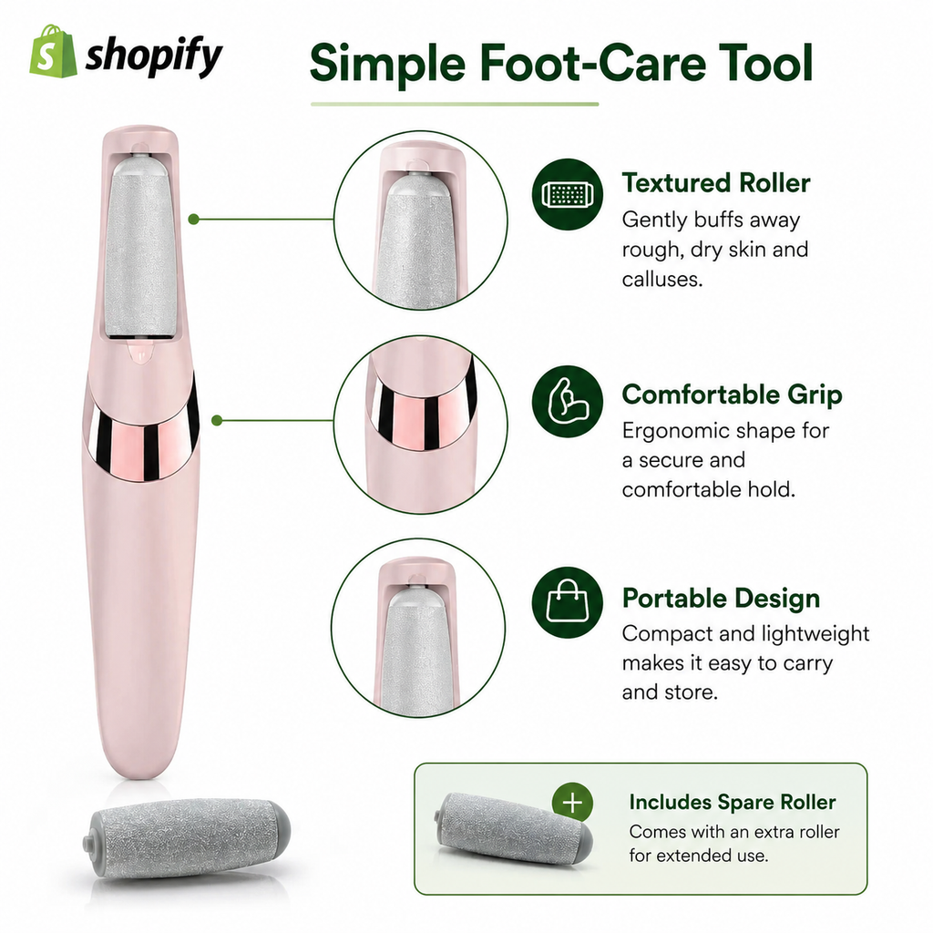 Rechargeable Electric Foot File – At-Home Pedicure Tool
