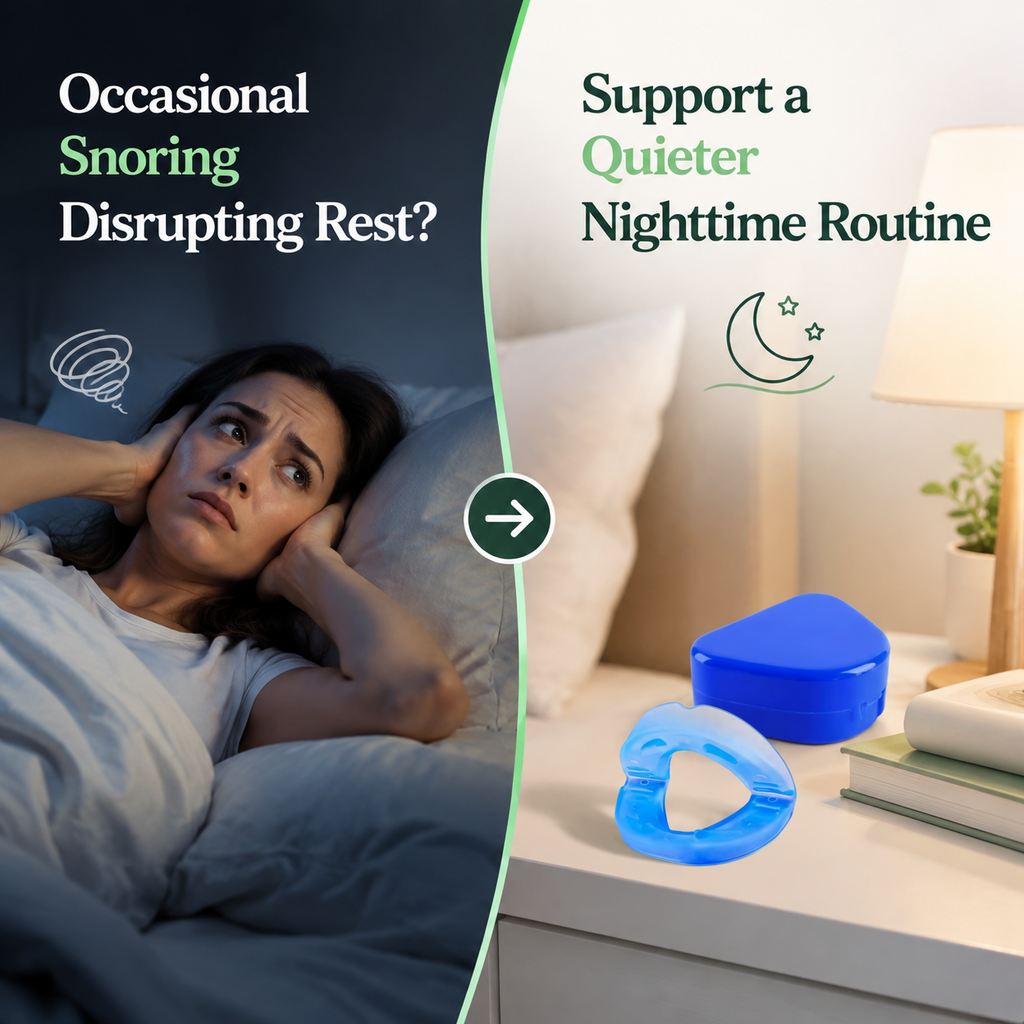 Nighttime Anti-Snore Mouthpiece with Protective Case