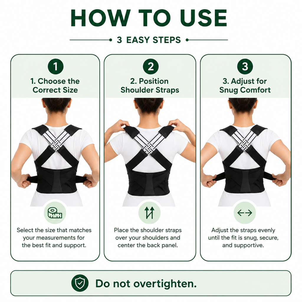 Adjustable Posture Support Shaper – Shoulder & Waist Brace