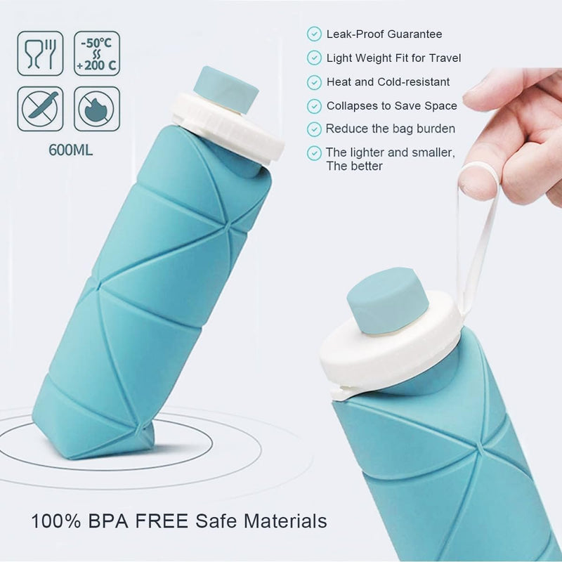 Silicone Folding Water Bottle view 3