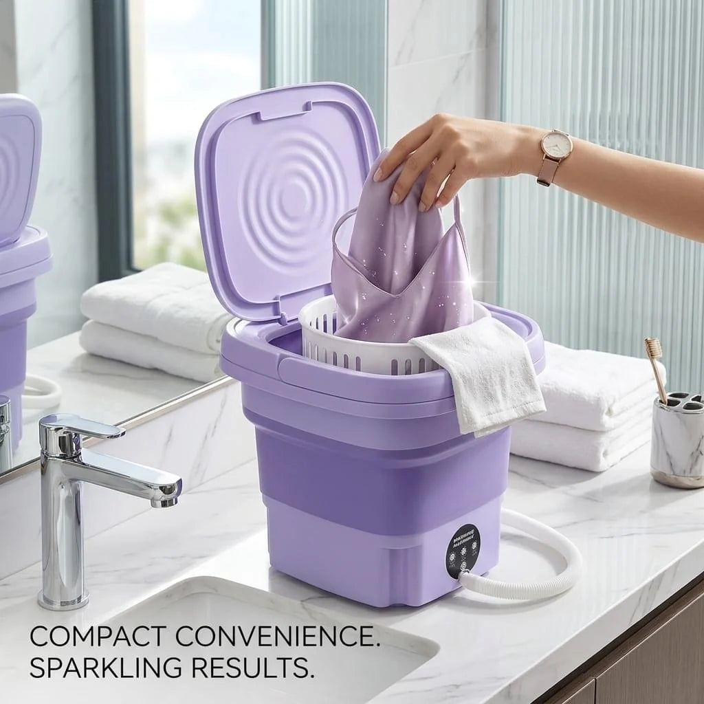 Portable Mini Washing Machine – Compact Foldable Washer for Clothes ShifBy