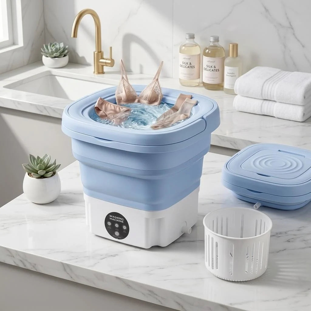 Portable Mini Washing Machine – Compact Foldable Washer for Clothes ShifBy