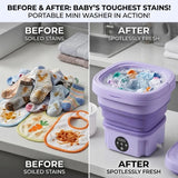 Portable Mini Washing Machine – Compact Foldable Washer for Clothes ShifBy