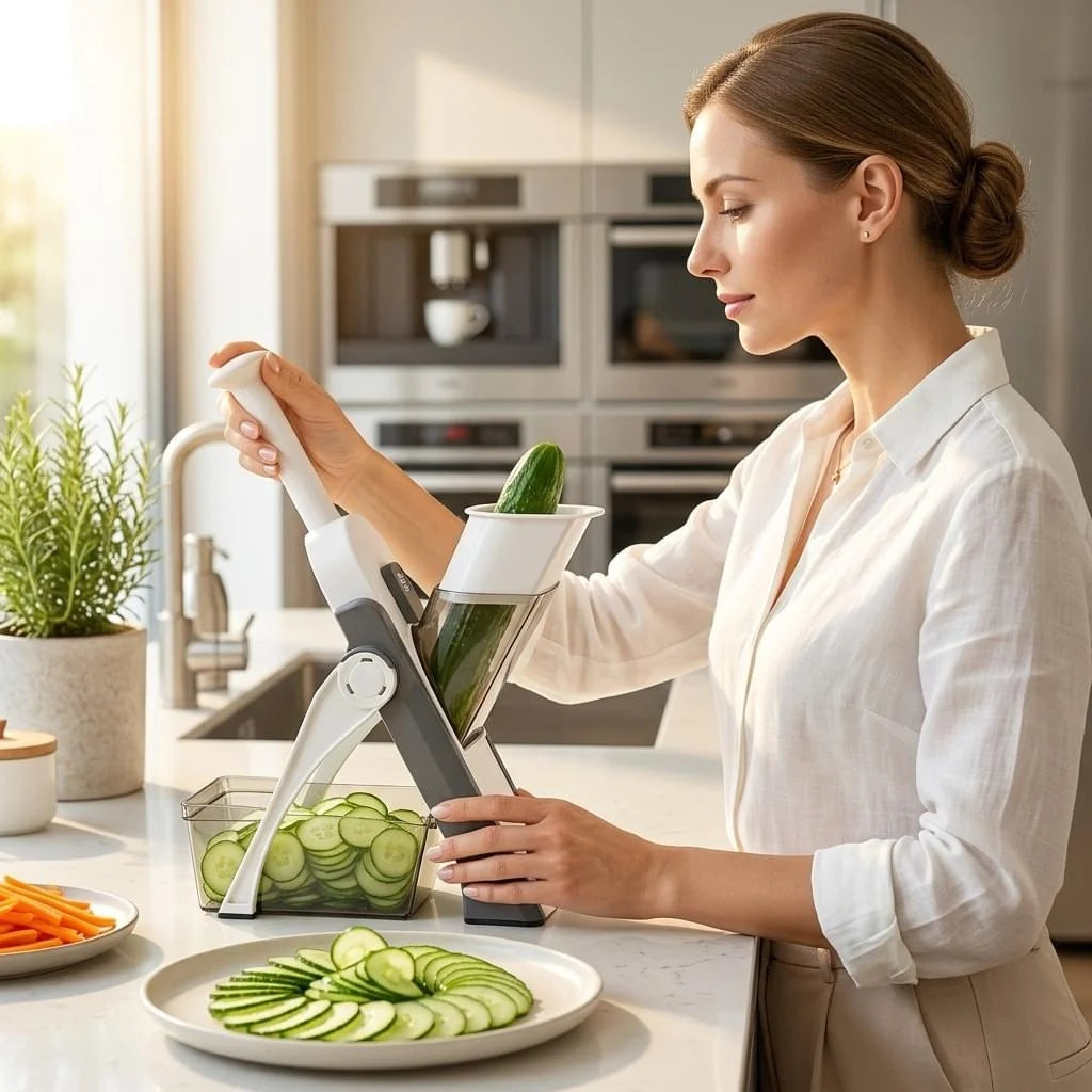 5-in-1 Manual Vegetable Cutter – Multi-Function Slicer, Chopper & Grater ShifBy