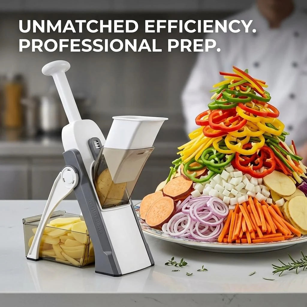 5-in-1 Manual Vegetable Cutter – Multi-Function Slicer, Chopper & Grater ShifBy