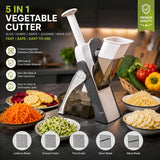 5-in-1 Manual Vegetable Cutter – Multi-Function Slicer, Chopper & Grater ShifBy