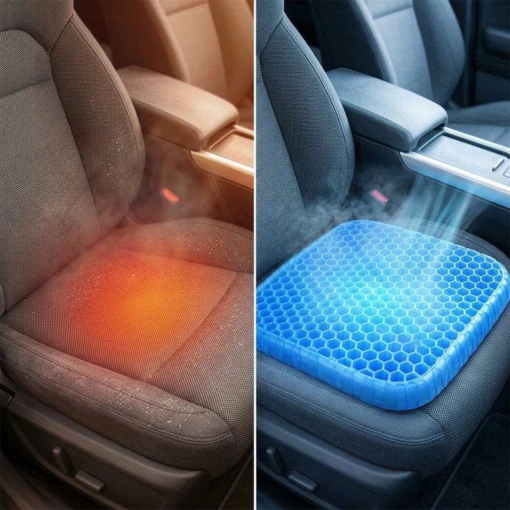 3D Cooling Gel Car Seat Cushion – Breathable & Comfortable ShifBy