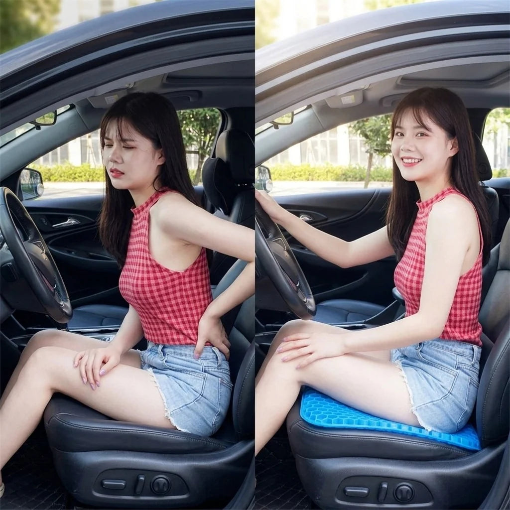 3D Cooling Gel Car Seat Cushion – Breathable & Comfortable ShifBy