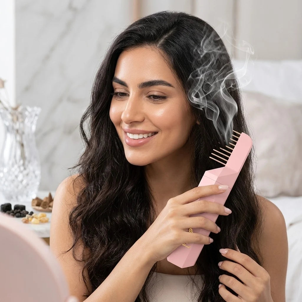 Bakhoor Hair Perfume Comb – Electric Oud Fragrance Styling Brush ShifBy