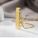 Islamic Ayat ul Kursi Bar Pendant Necklace view 2