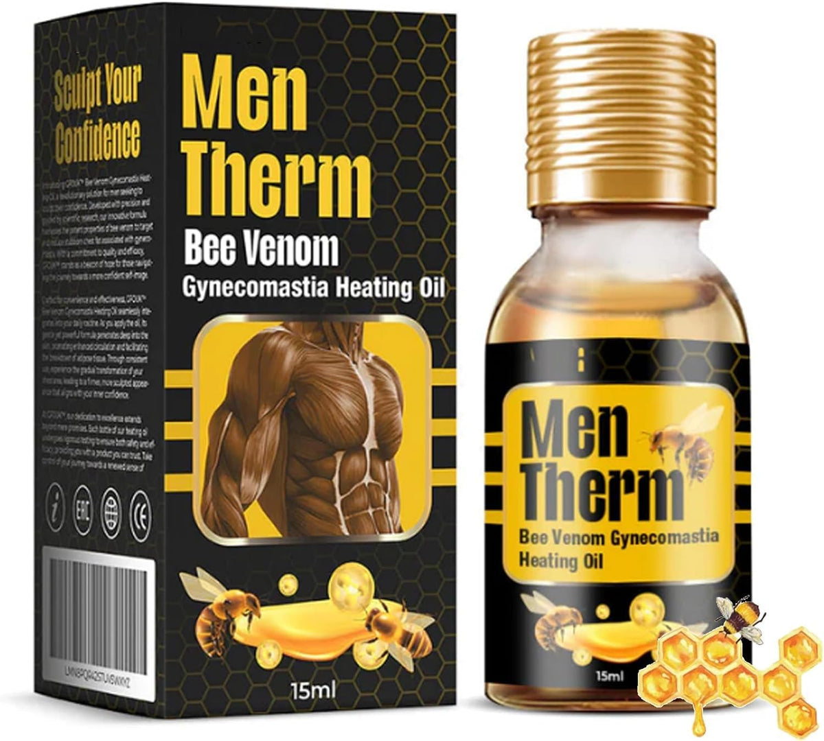 Men Therm - Bee Venom Gynecomastia Heating Oil (Original) - Zambeel