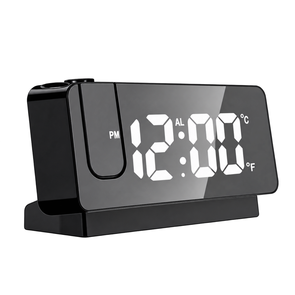 Multi-functional LED Digital Projector Clock - transparent background