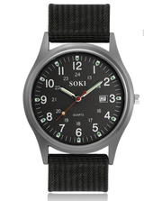 Nylon Strap Analog Wristwatch - transparent background