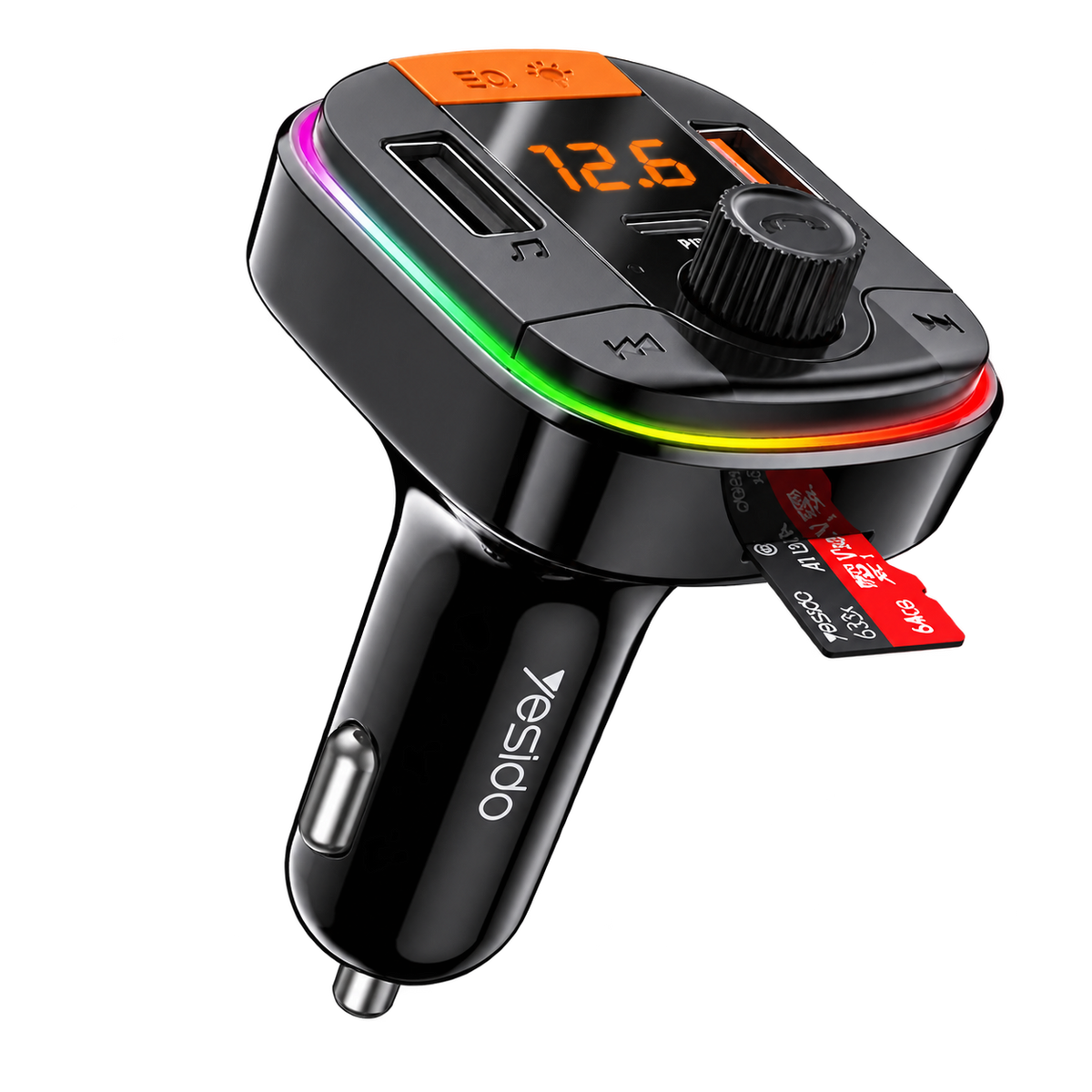 Bluetooth FM Transmitter Car Charger – Dual USB