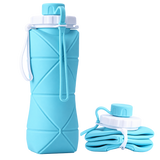 Silicone Folding Water Bottle - transparent background