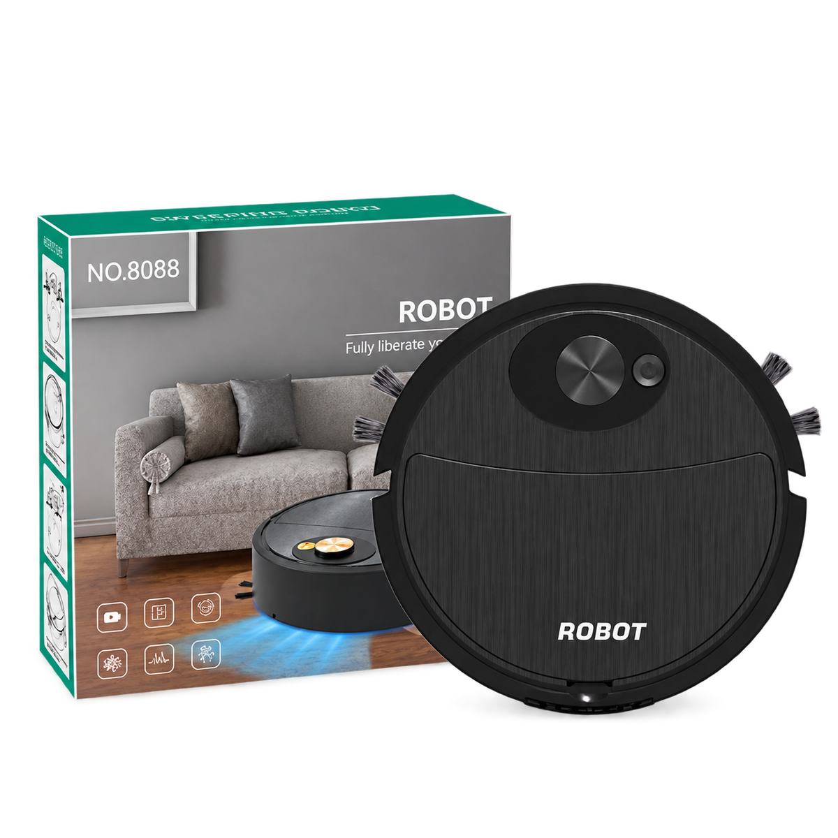 Automatic Sweeping Robot - transparent background