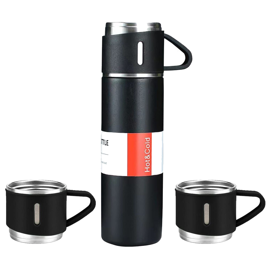 Vacuum Flask Set - transparent background