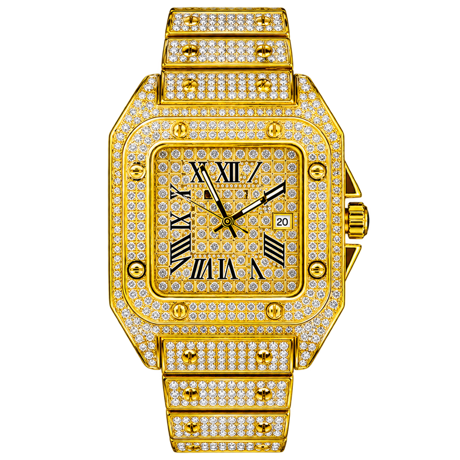 Women Gold Watch - transparent background